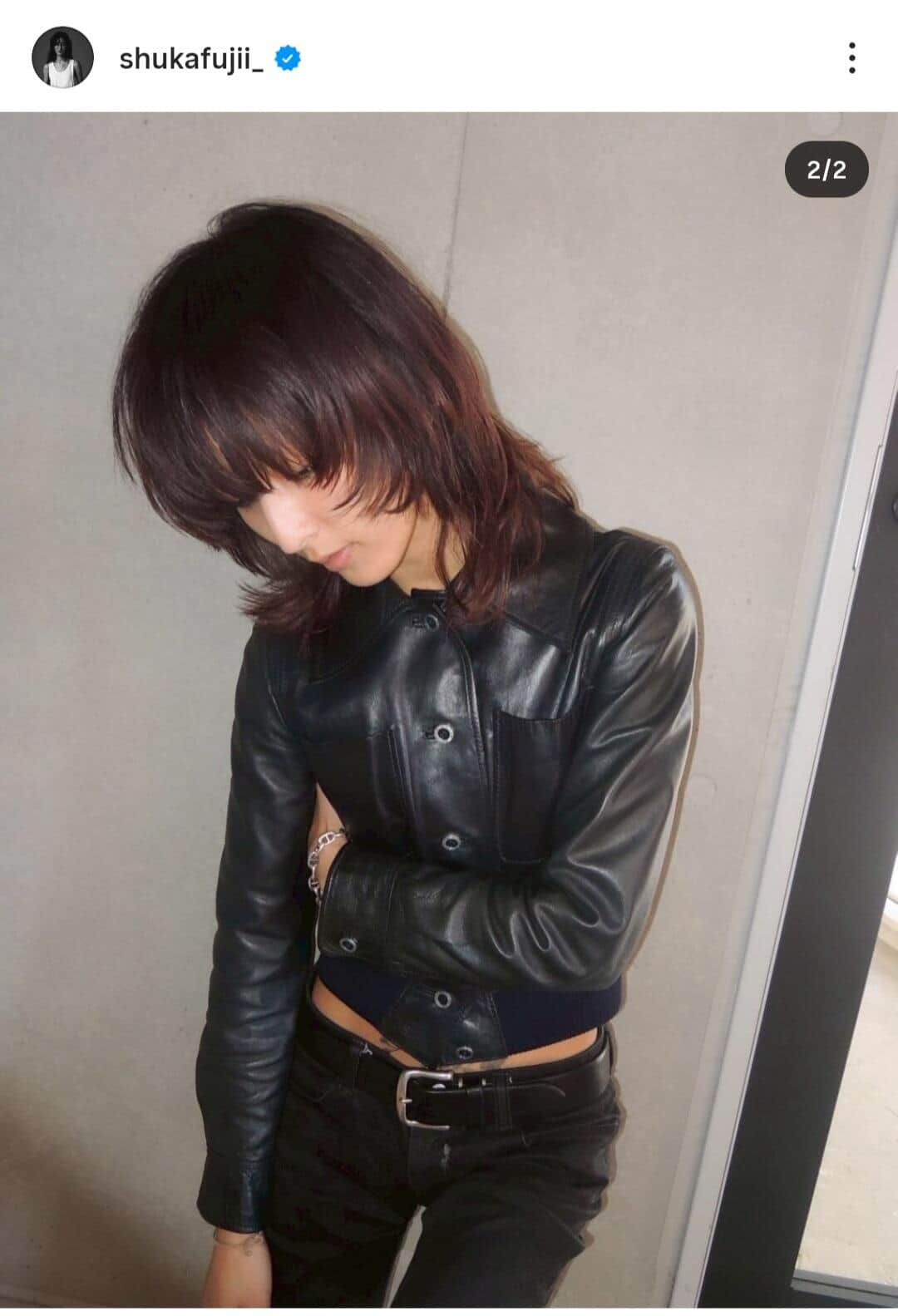 藤井萩花さんのインスタグラム（＠shukafujii_）より