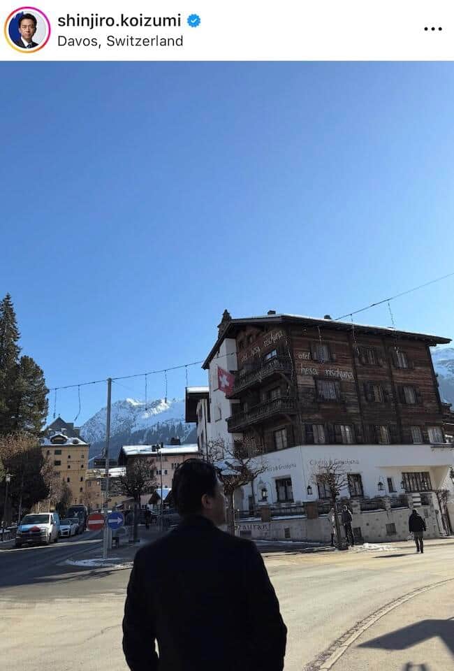 小泉進次郎氏のインスタグラム（＠shinjiro.koizumi）より