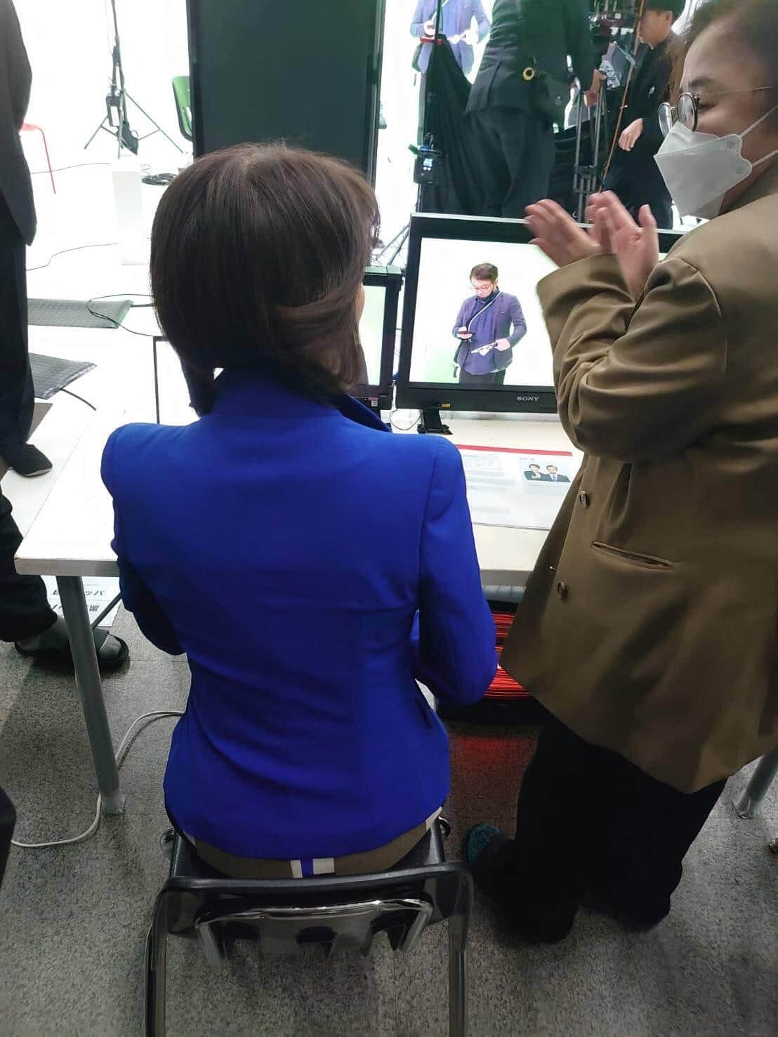 杉田水脈氏は政見放送を撮影（写真は杉田氏のXから）
