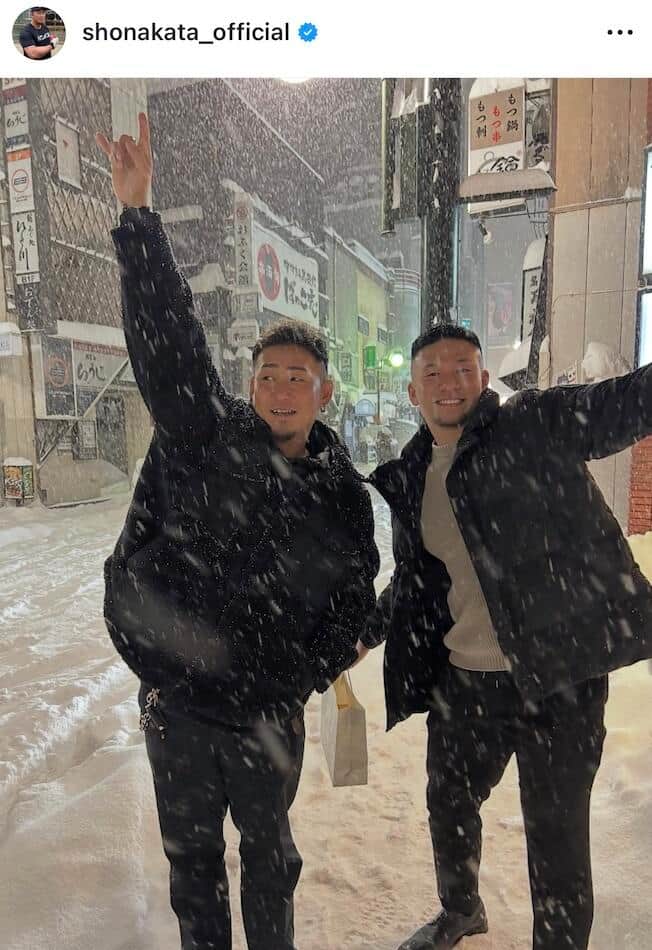 中田翔さんのインスタグラム（＠shonakata_official）より