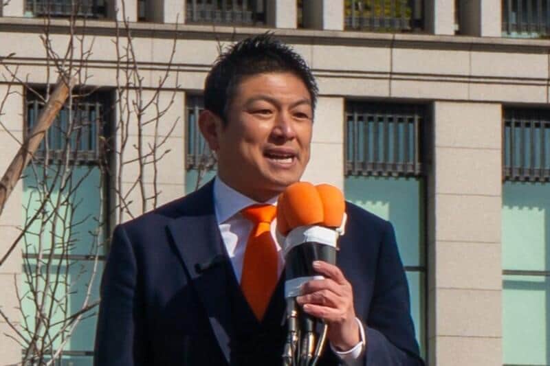都内で第一声を行った参政党・神谷宗幣代表