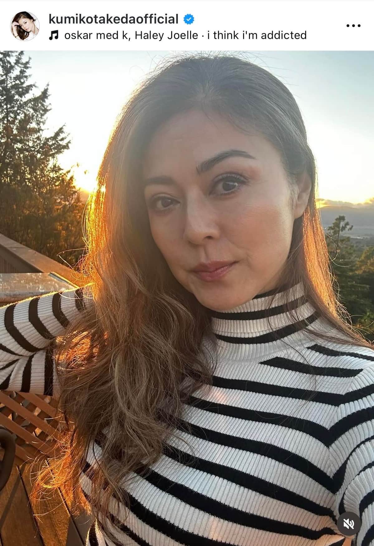 武田久美子、軽やかヘアスタイル＆紫ニットで...色気にドキっ　「めちゃくちゃ綺麗」「素敵な笑顔が最高」