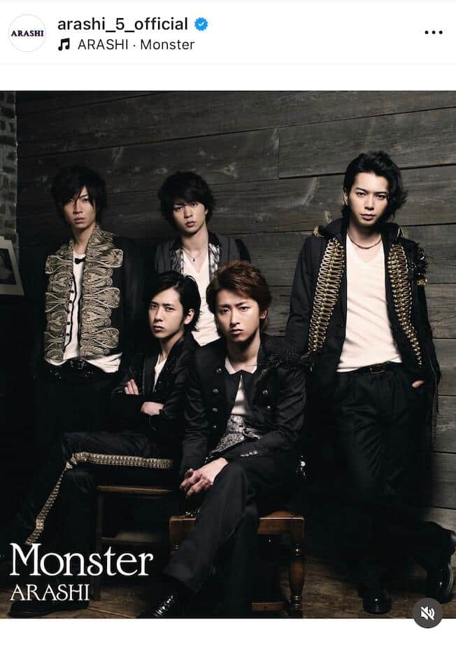 嵐の公式インスタグラム（＠arashi_5_official）より
