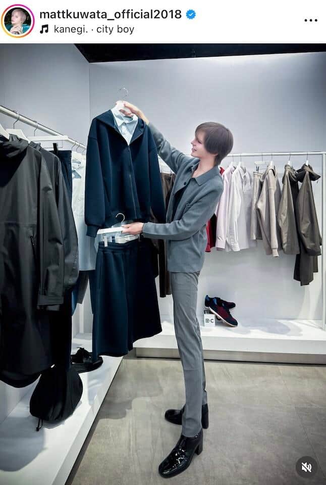 Mattさんのインスタグラム（＠mattkuwata_official2018）より