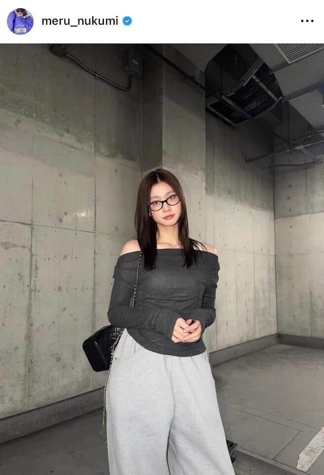 生見愛瑠さんのインスタグラム（＠meru_nukumi）より