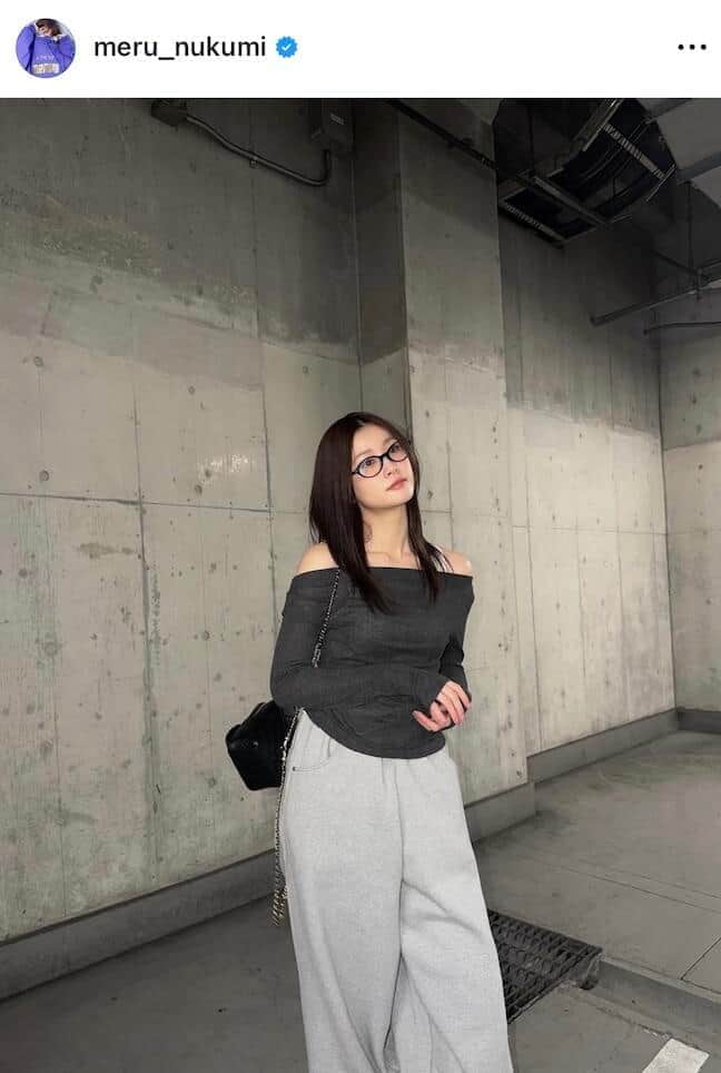 生見愛瑠さんのインスタグラム（＠meru_nukumi）より