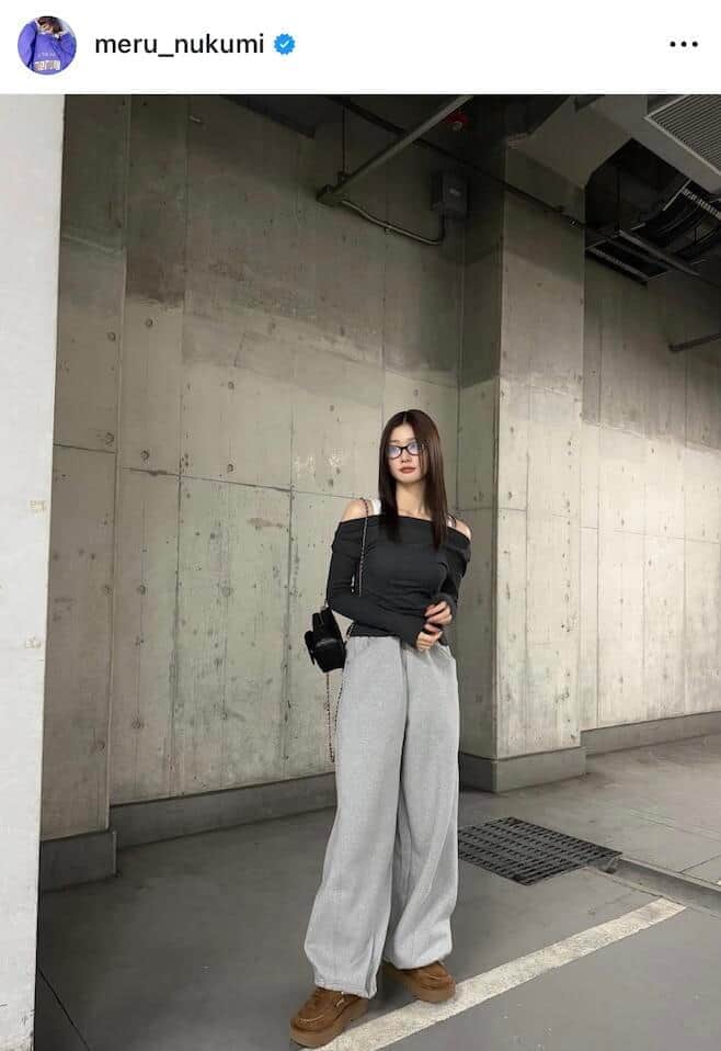生見愛瑠さんのインスタグラム（＠meru_nukumi）より