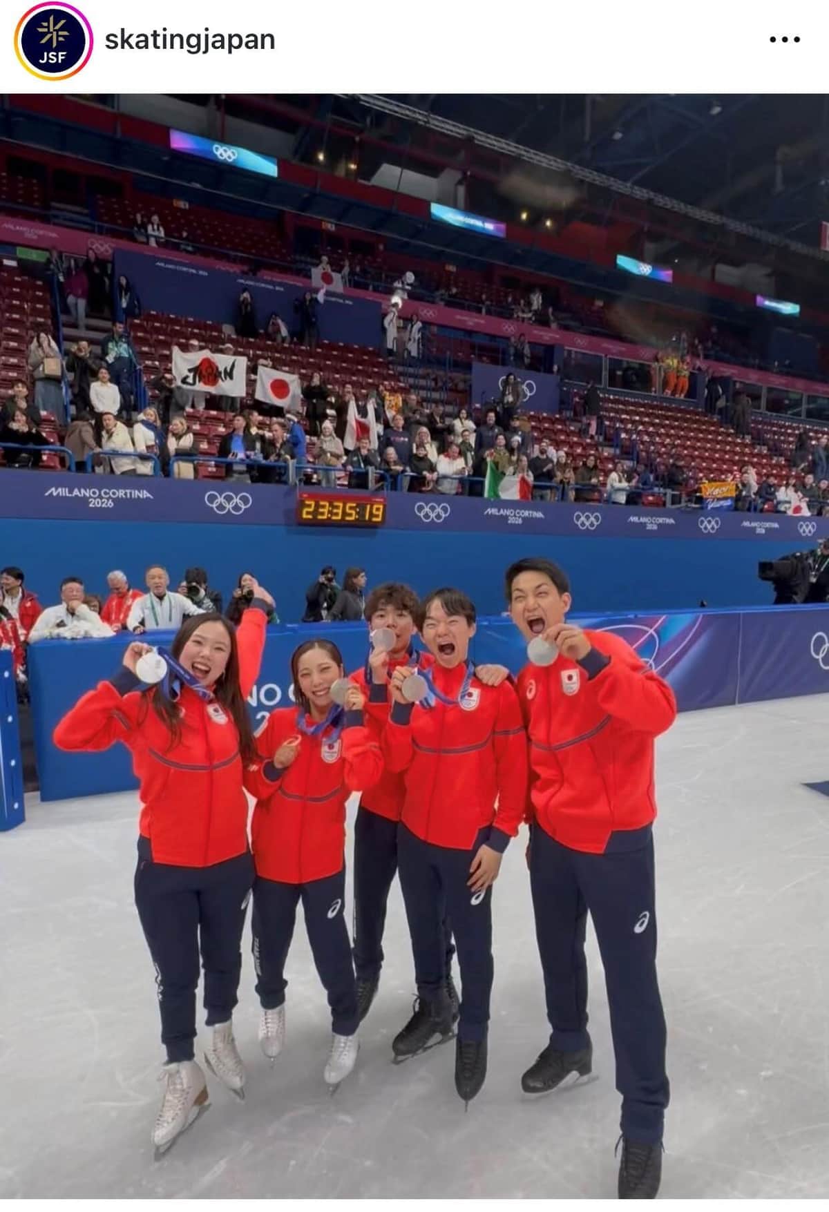 フィギュア日本代表（連盟インスタグラムより）