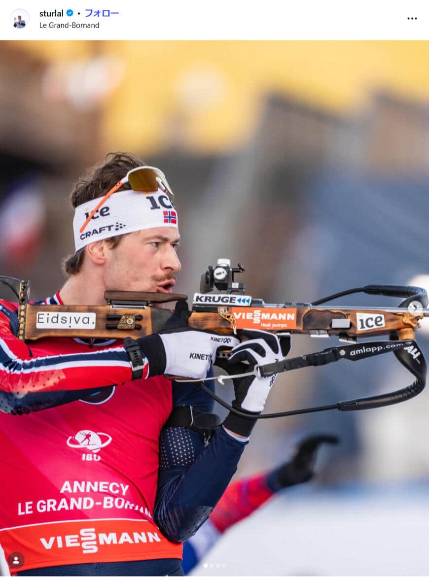 レグライ選手のインスタグラム（＠sturlal）より