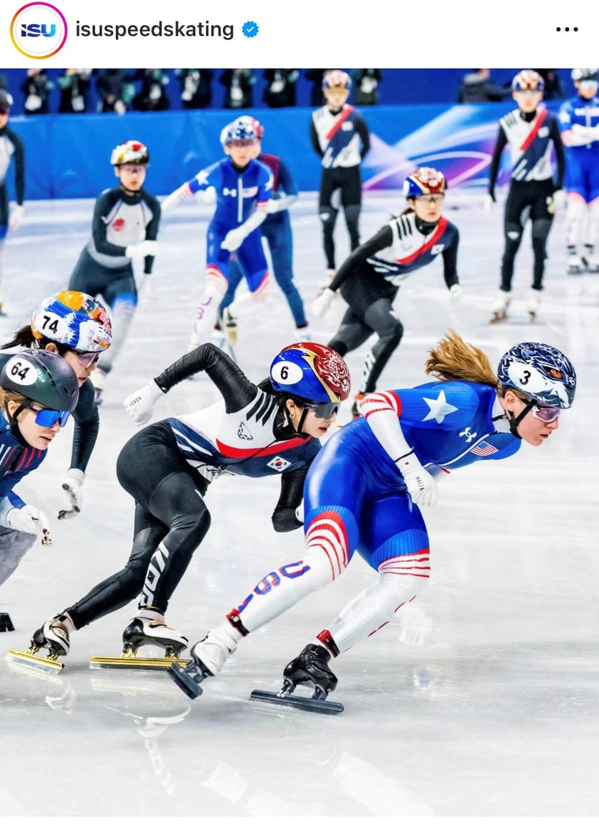 しのぎを削る韓国と米国（ISUインスタグラムより）