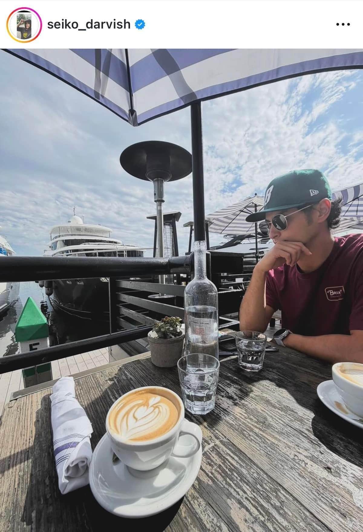 ダルビッシュ有＆山本聖子、顔寄せ合って...ラブラブムード全開な夫婦2ショット　バレンタインデーに