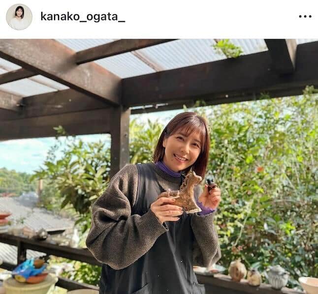 夫は広島カープ元監督...緒方かな子、清楚コーデで美貌ダダ漏れ　声優の長女と仲良し2ショ「二人とも可愛い」