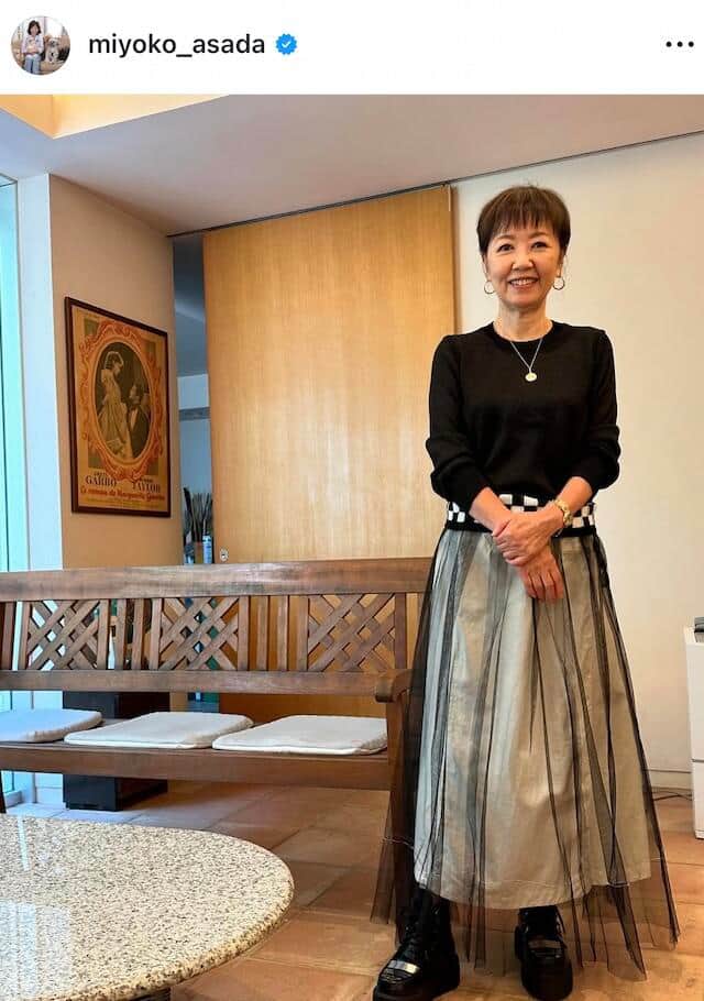 浅田美代子さんのインスタグラム（＠miyoko_asada）より
