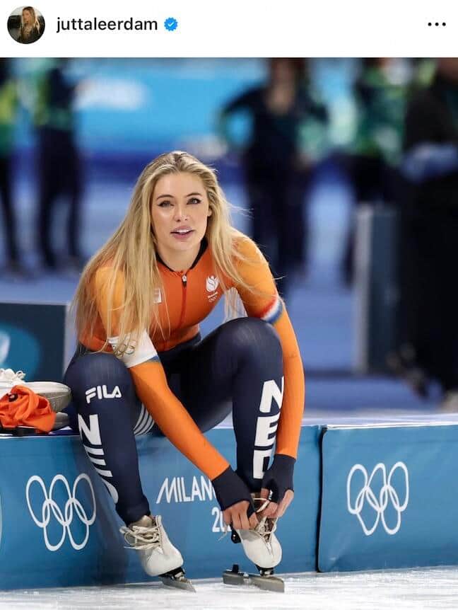 ユタ・レールダム選手のインスタグラム（＠juttaleerdam）より