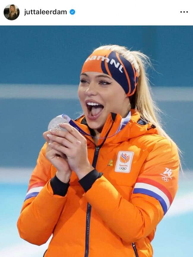 ユタ・レールダム選手のインスタグラム（＠juttaleerdam）より