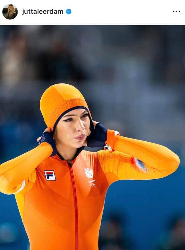 ユタ・レールダム選手のインスタグラム（＠juttaleerdam）より