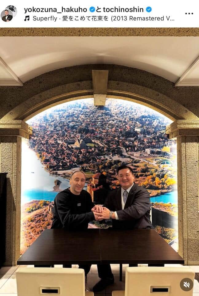 白鵬翔氏のインスタグラム（＠yokozuna_hakuho）より