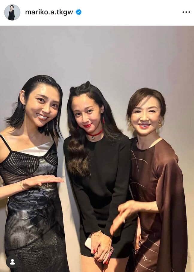 赤間麻里子さんのインスタグラム（＠mariko.a.tkgw）より
