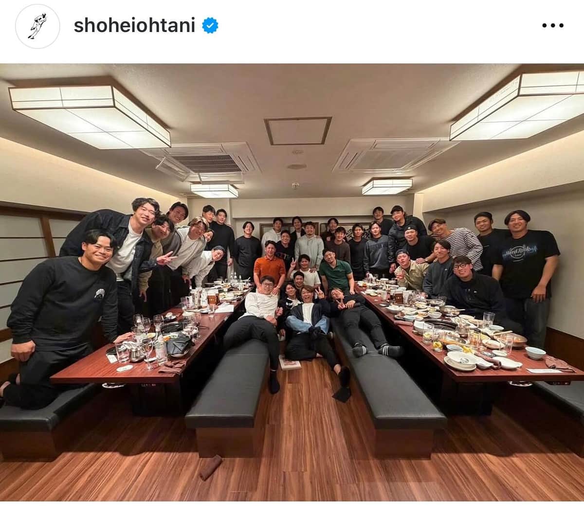 WBC侍ジャパン決起集会（大谷のインスタグラムより）