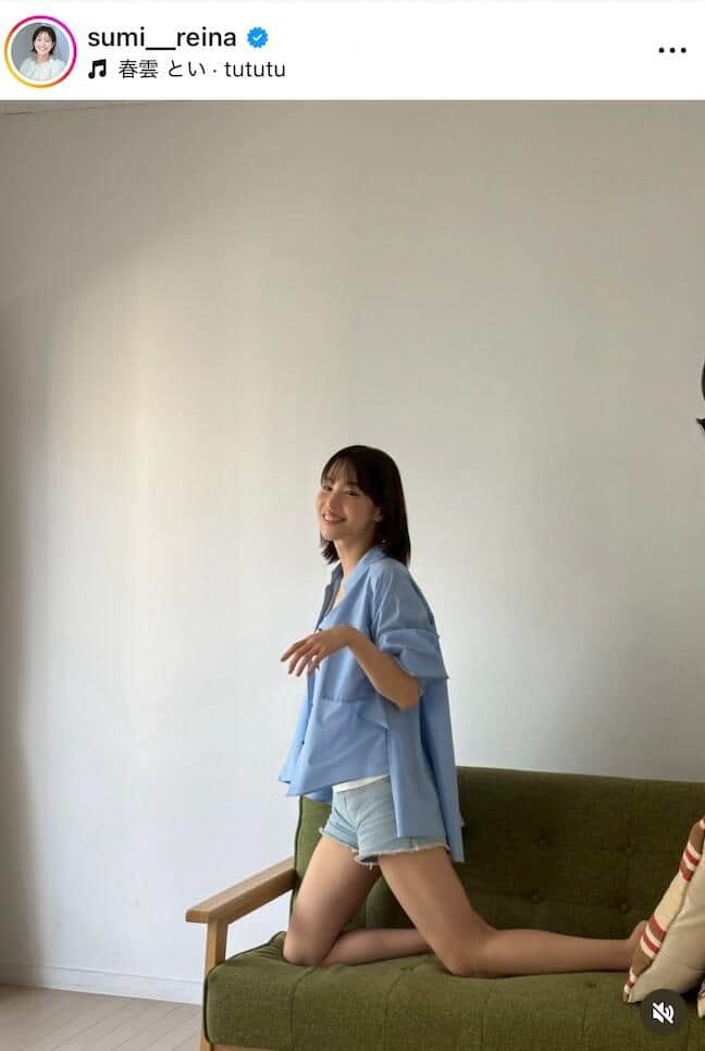 鷲見玲奈さんのインスタグラム（＠sumi__reina）より
