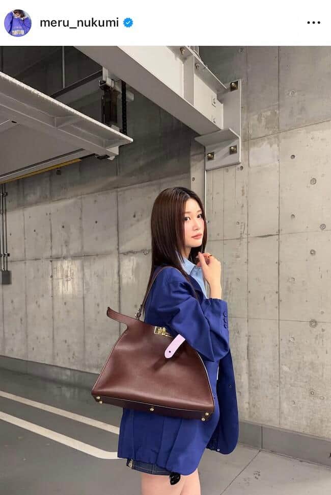 生見愛瑠さんのインスタグラム（＠meru_nukumi）より