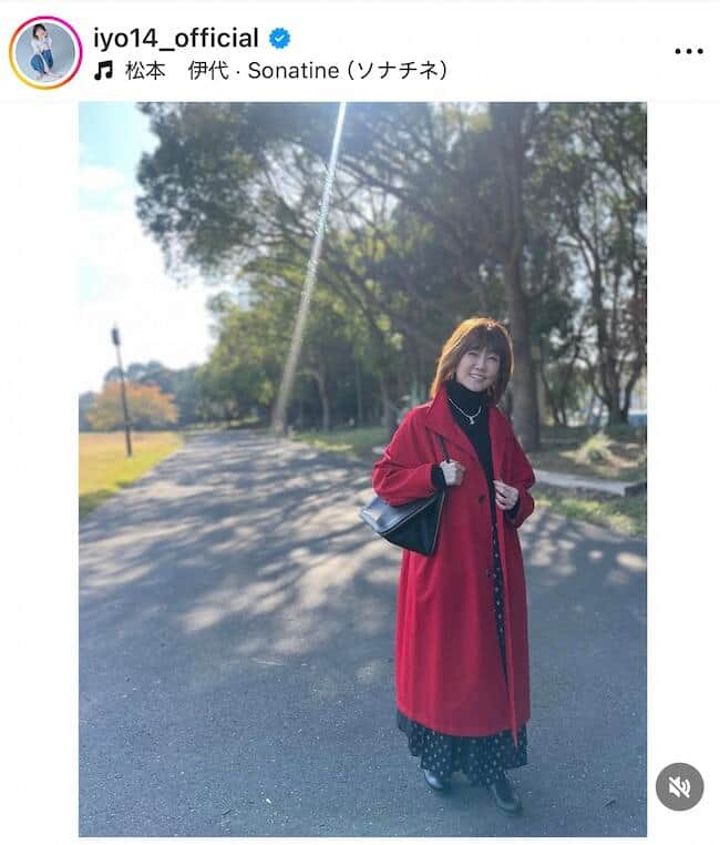 松本伊代さんのインスタグラム（＠iyo14_official）より