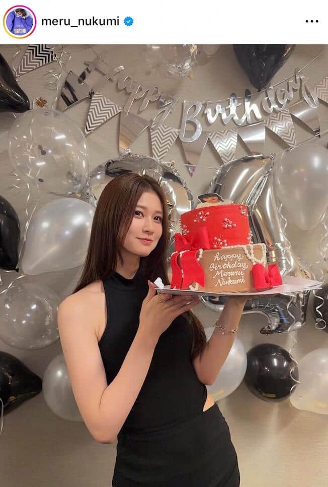 生見愛瑠さんのインスタグラム（＠meru_nukumi）より
