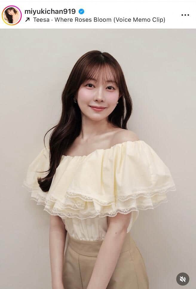 渡辺美優紀さんのインスタグラム（＠miyukichan919）より