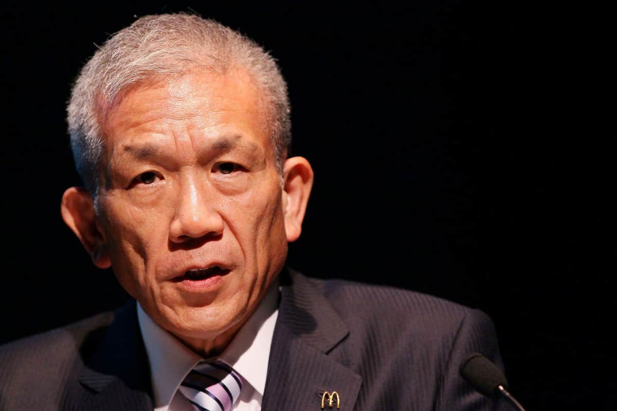 日本マクドナルド時代の原田泳幸氏（写真：アフロ）