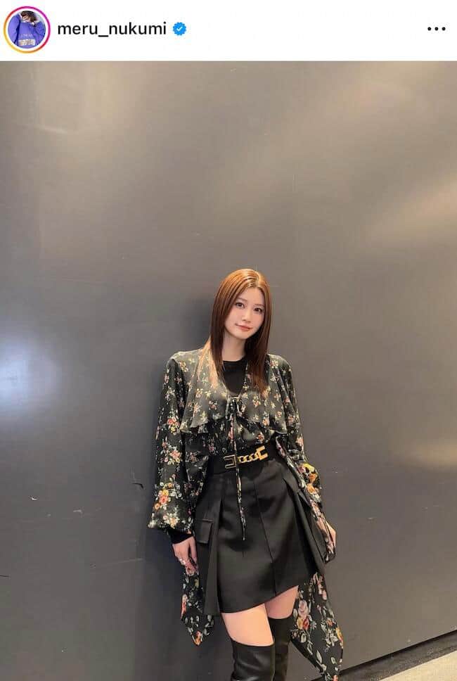 生見愛瑠さんのインスタグラム（＠meru_nukumi）より