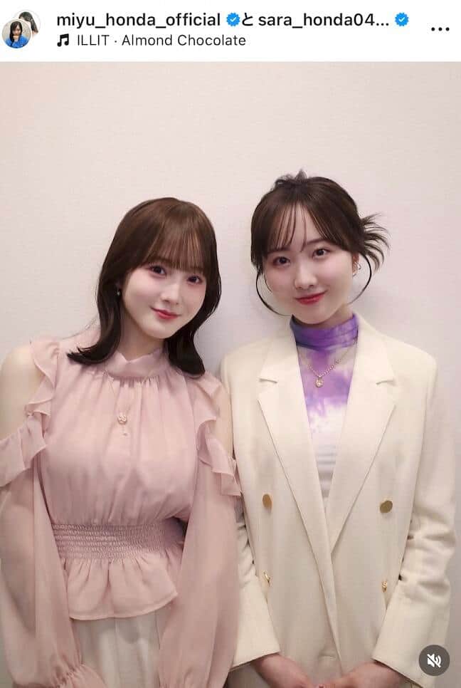本田望結さんのインスタグラム（＠miyu_honda_official）より