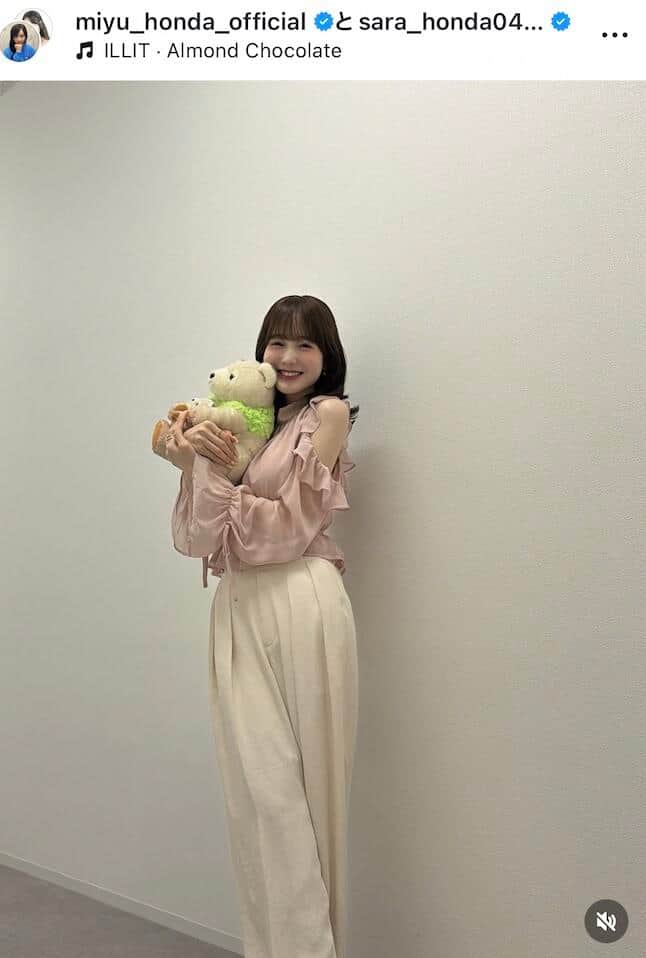 本田望結さんのインスタグラム（＠miyu_honda_official）より