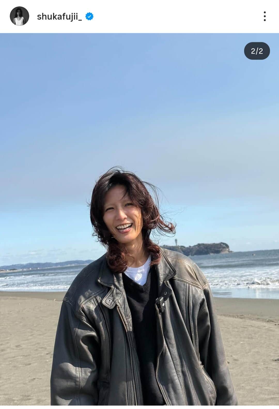 藤井萩花さんのインスタグラム（＠shukafujii_）より