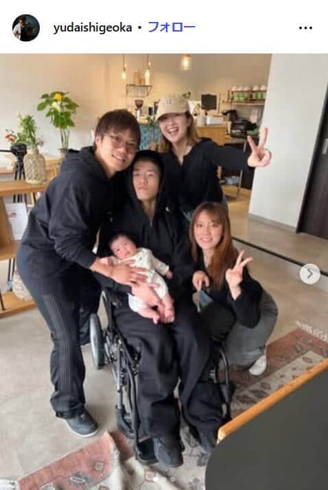 重岡優大さんのインスタグラム（＠yudaishigeoka）から。弟・銀次朗さんの退院を報告している