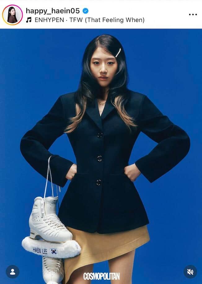 イ・ヘイン選手のインスタグラム（＠happy_haein05）より