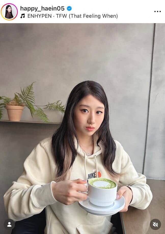 イ・ヘイン選手のインスタグラム（＠happy_haein05）より