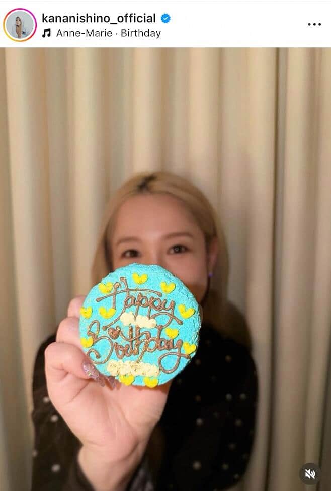 西野カナさんのインスタグラム（＠kananishino_official）より