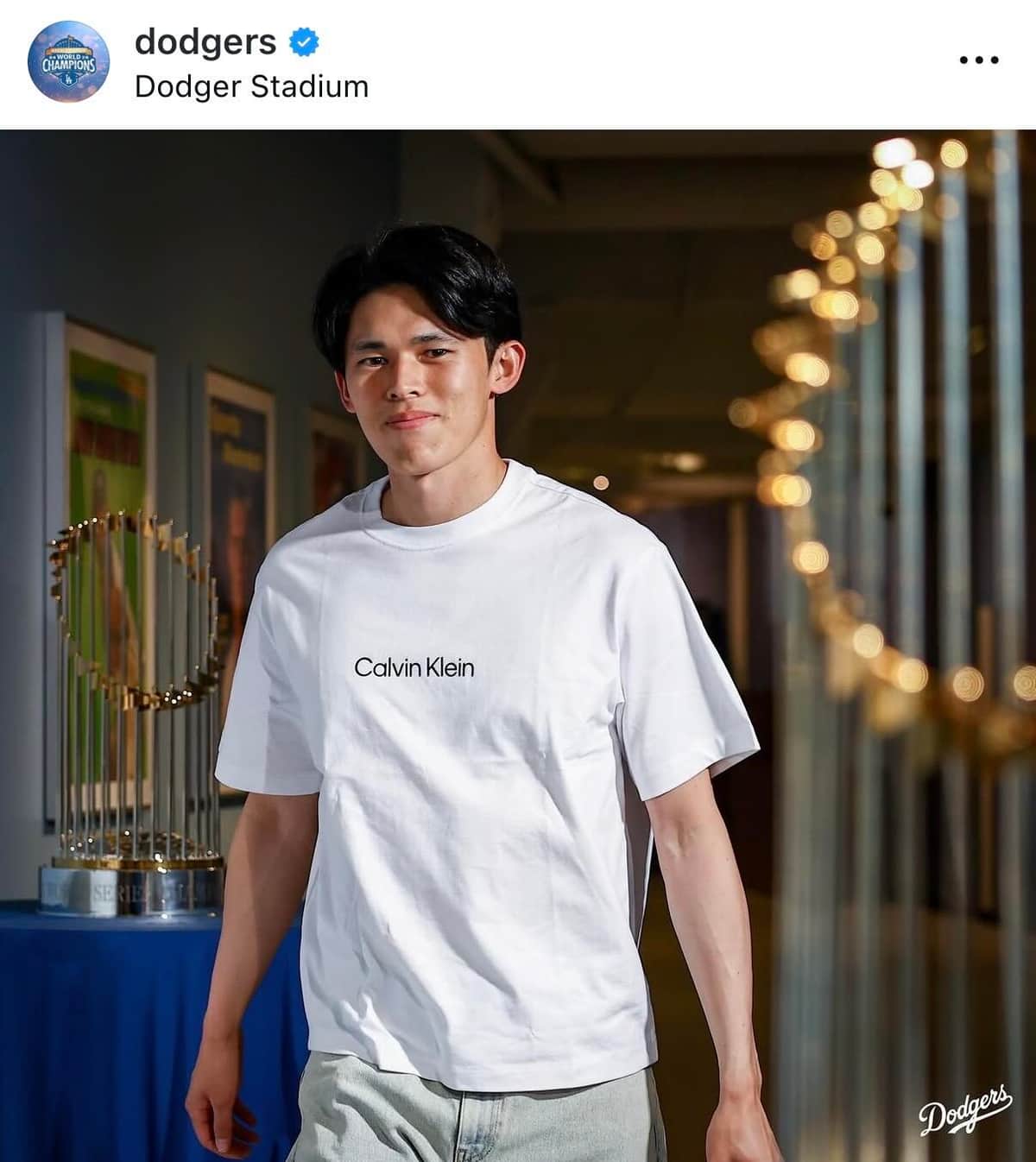 ロサンゼルス・ドジャース公式インスタグラム（＠dodgers）より