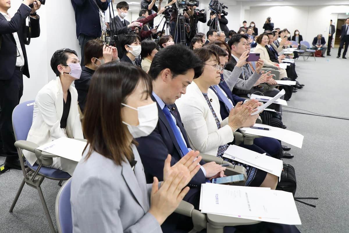 2026年3月29日撮影、立憲民主党の党大会に出席する蓮舫氏