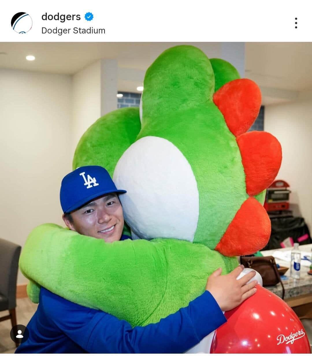 ロサンゼルス・ドジャース公式インスタグラム（＠dodgers）より