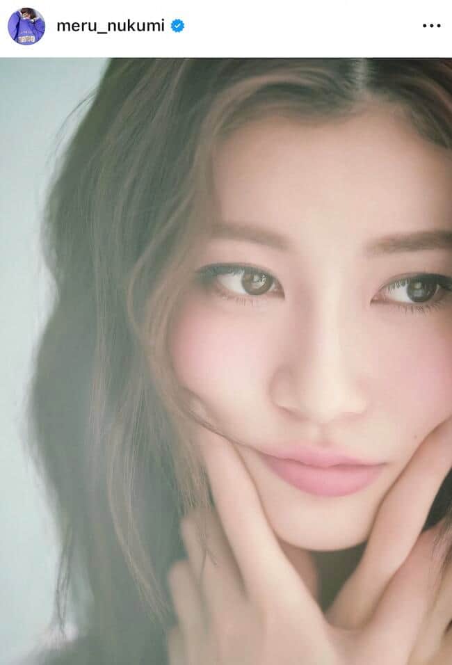 生見愛瑠さんのインスタグラム（＠meru_nukumi）より