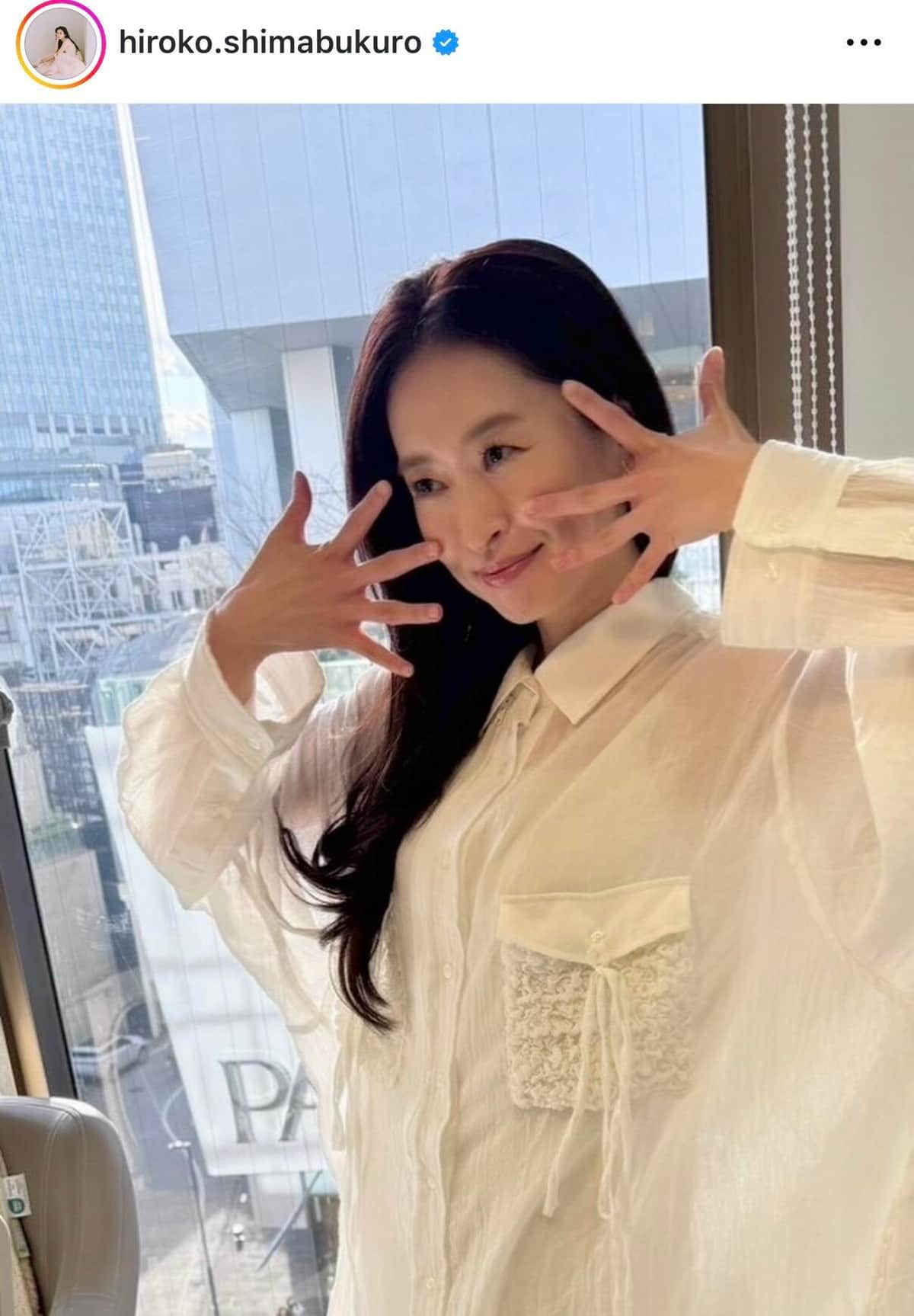 島袋寛子さんのインスタグラム（＠hiroko.shimabukuro）より
