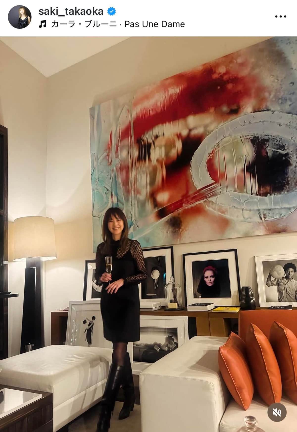 高岡早紀さんのインスタグラム（＠saki_takaoka）より
