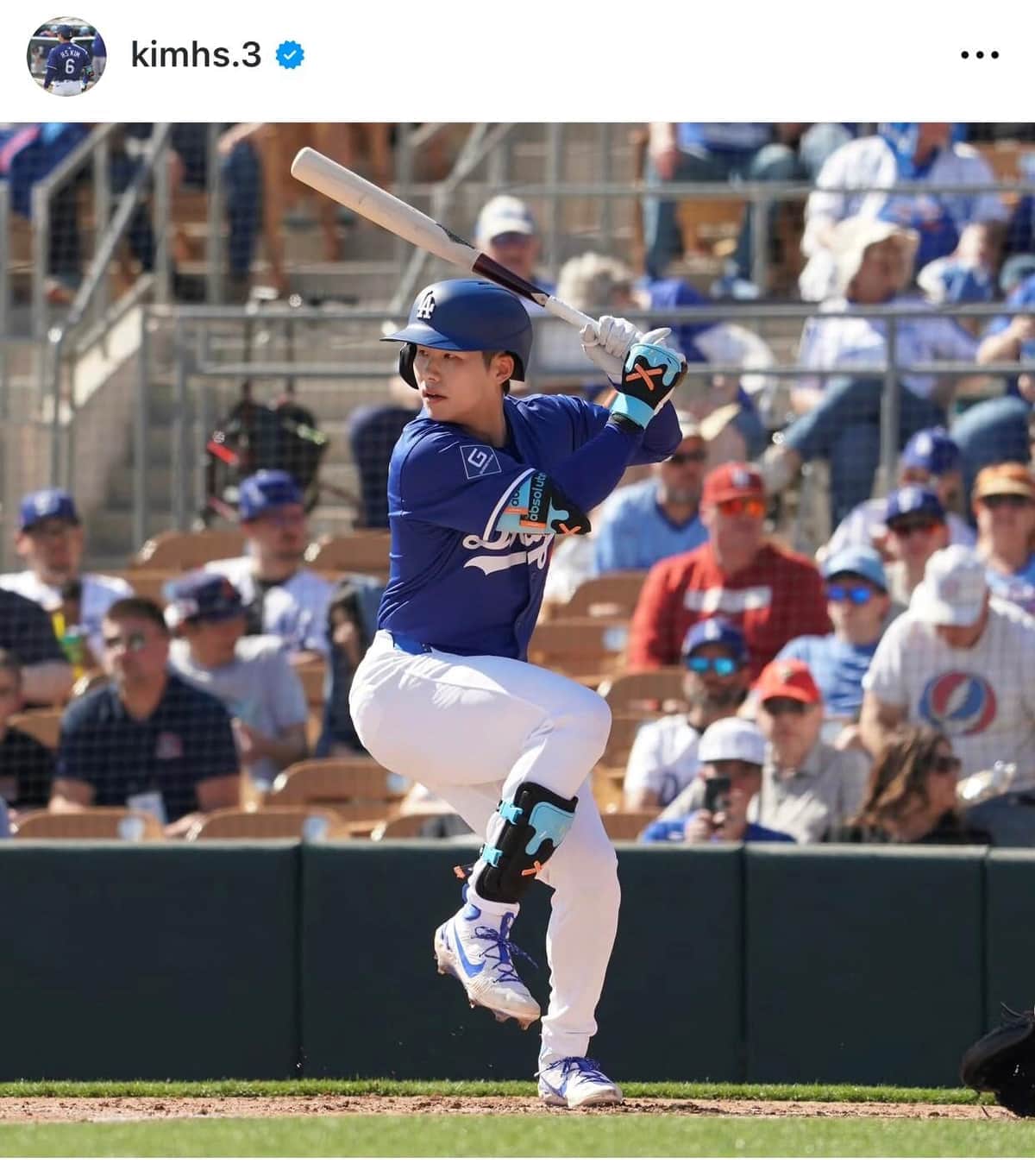 キム・ヘソン選手（球団インスタグラムより）