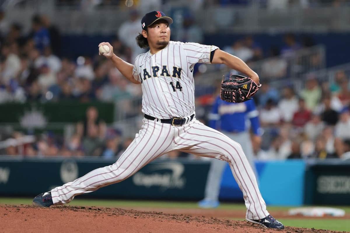 伊藤大海（2026年、WBCで。写真：Imagn/ロイター/アフロ）