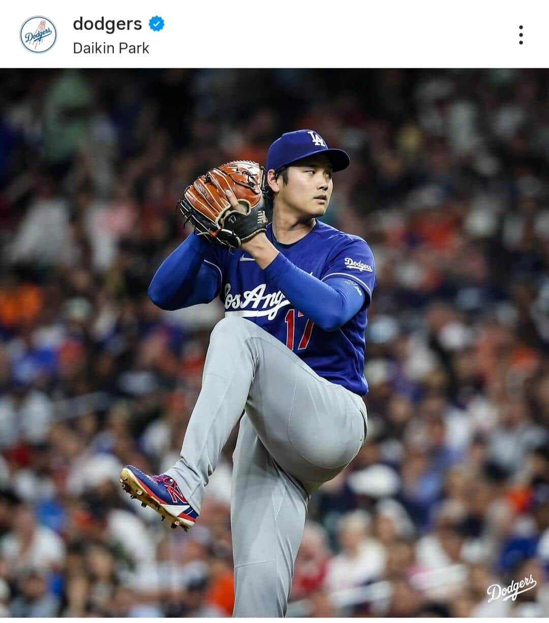 ロサンゼルス・ドジャースのインスタグラム（＠dodgers）より