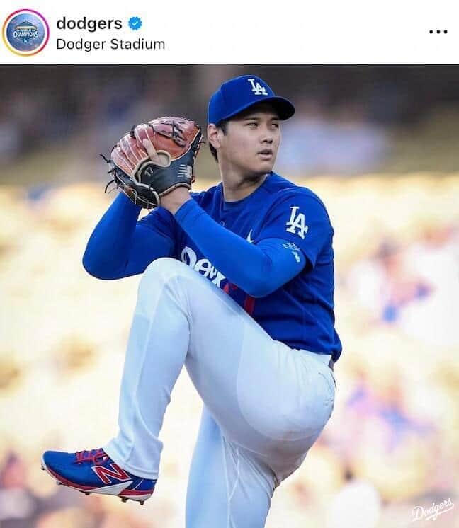ドジャースの公式のインスタグラム（＠dodgers）より