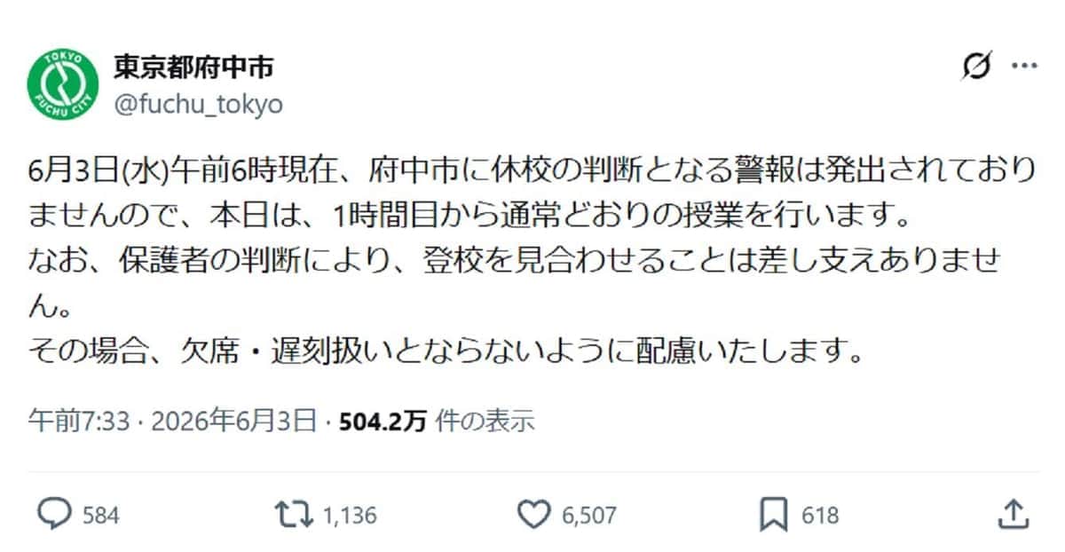 府中市のX投稿