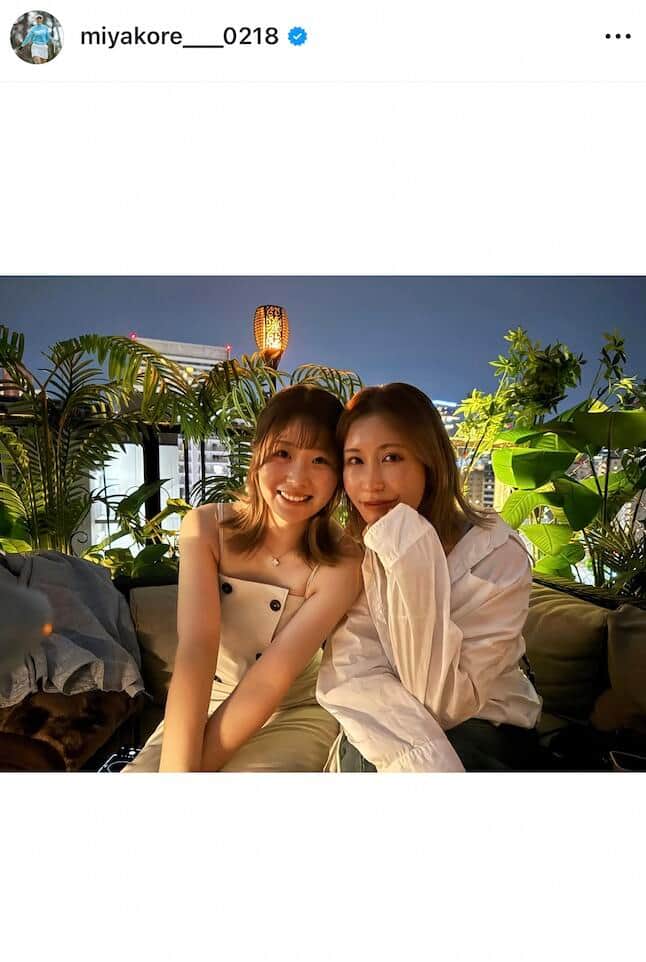 都玲華選手のインスタグラム（＠miyakore___0218）より