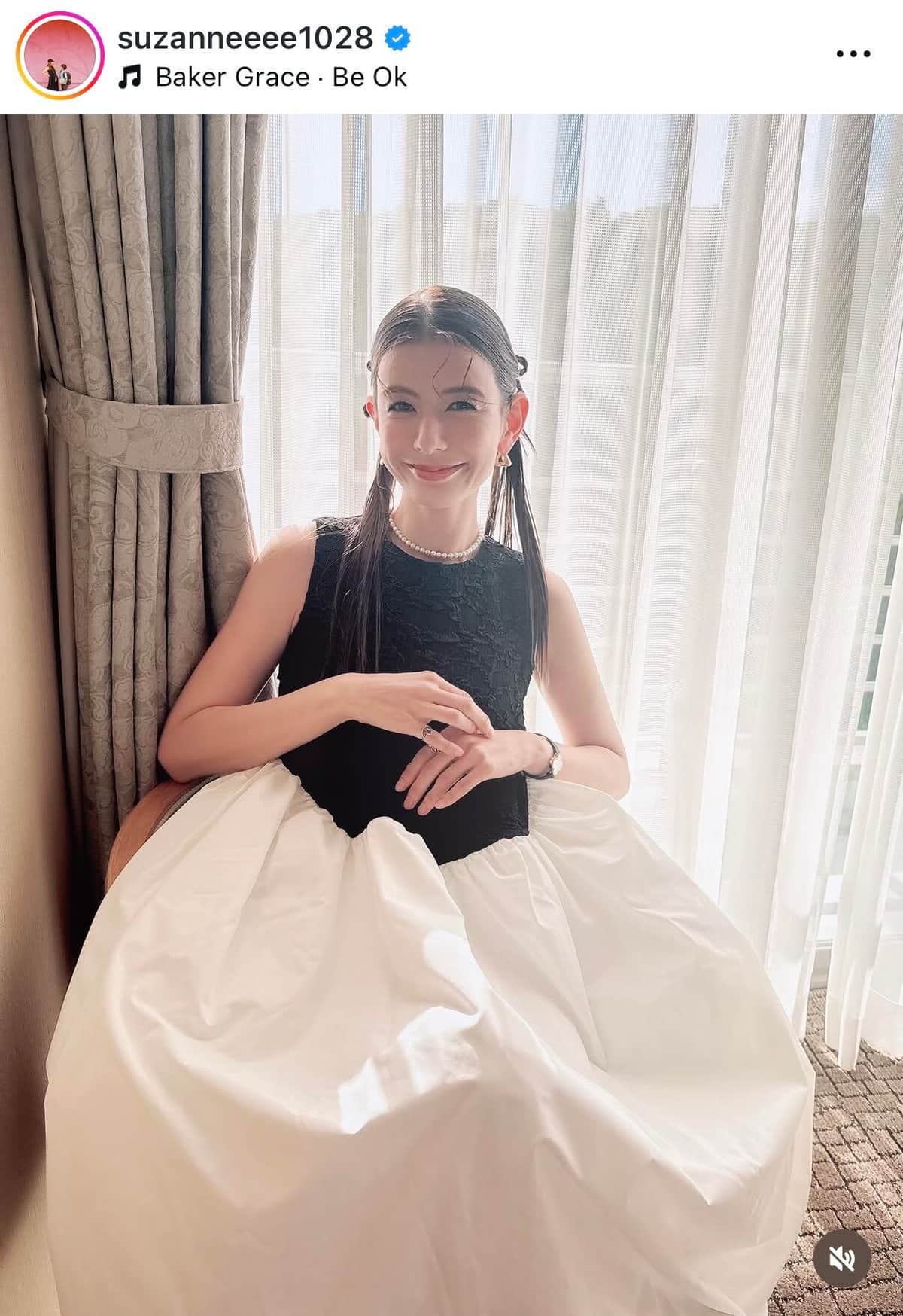 スザンヌさんのインスタグラム（＠suzanneeee1028）より